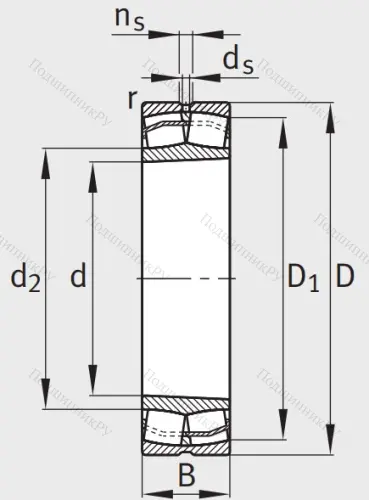 Сферический роликовый подшипник с конической посадкой на вал 22216 E 1 XL K C 3 от производителя  FAG