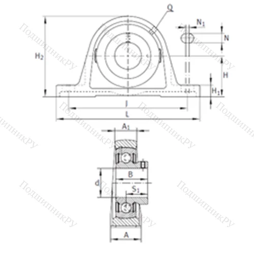 Подшипниковый узел шариковый радиальный PAKY 1