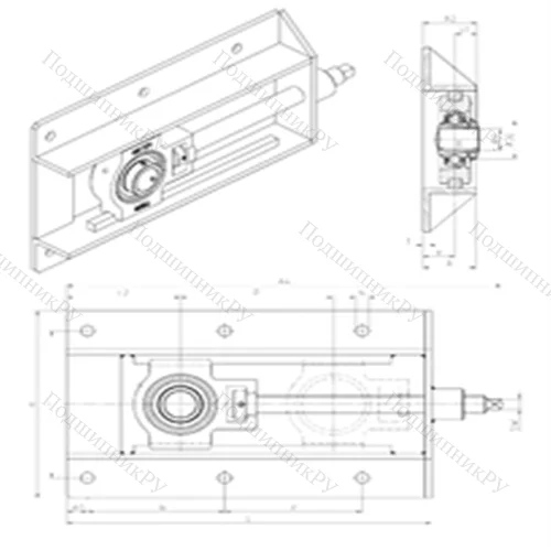 Подшипниковый узел шариковый радиальный UKT 207H+WB