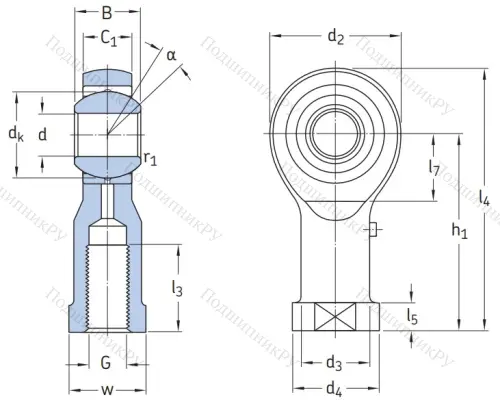 Наконечник штока с внутренней резьбой SIKAC 20 M в Петрозаводске