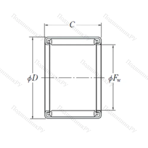 Подшипник игольчатый радиальный F-1612