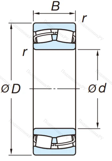 Сферический роликовый подшипник 21314 RZW 33