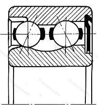 Подшипник  3756206 размер 30x62x24 от производителя  ГПЗ-2
