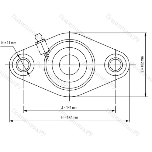Подшипниковый узел WP-SSBFL 208 - Вал: 40 мм