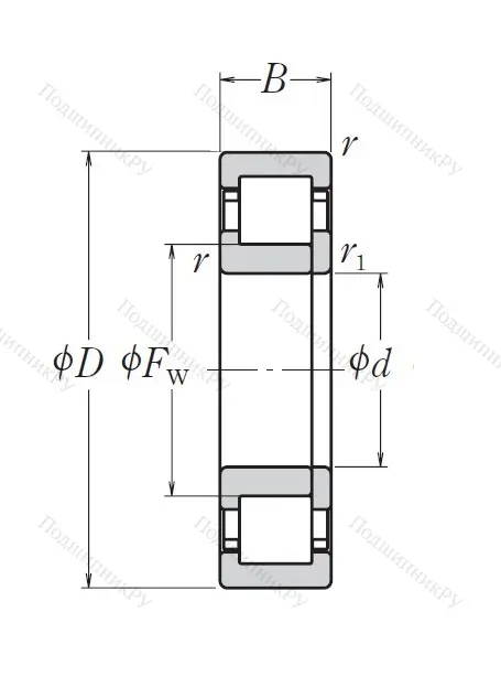 Роликовый цилиндрический подшипник