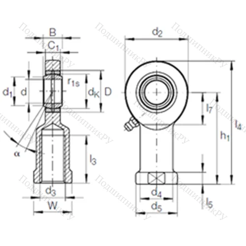 Подшипник скольжения сферический GIR 17 DO