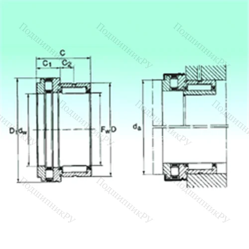 Подшипник комбинированный NKXR 50