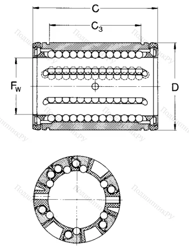 Подшипник линейный LBCR 16 D-2LS в Петрозаводске