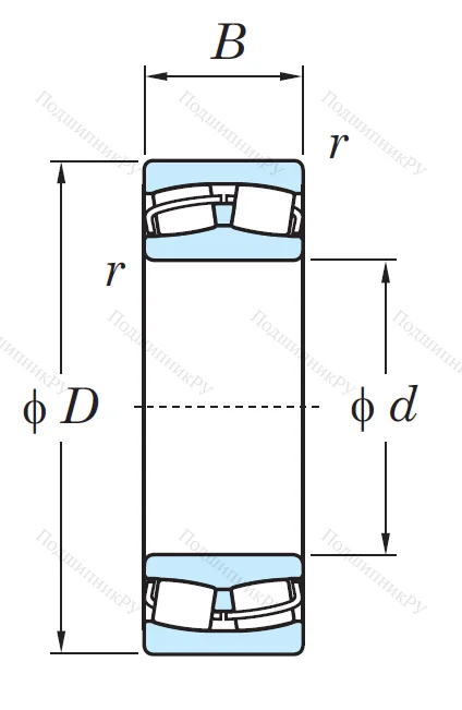 Сферический роликовый подшипник 22220 RZW 33 C 3