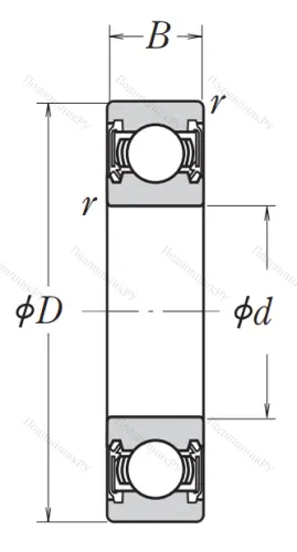 Однорядный шариковый подшипник 6216 DDU C 3 E от производителя  NSK