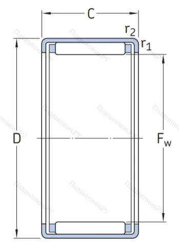 Игольчатый подшипник HK 2538