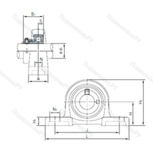 Подшипниковый узел шариковый радиальный KHLLP 203AJ