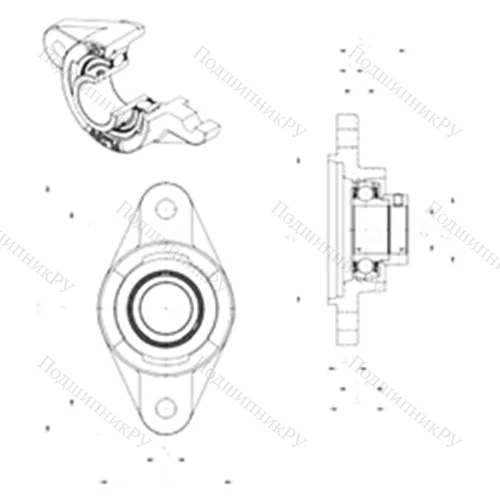 Подшипниковый узел шариковый радиальный ESFLZ 212