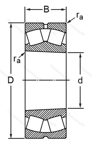 Сферический роликовый подшипник с конической посадкой на вал 113616 KН (22316 KMB 33) в Петрозаводске
