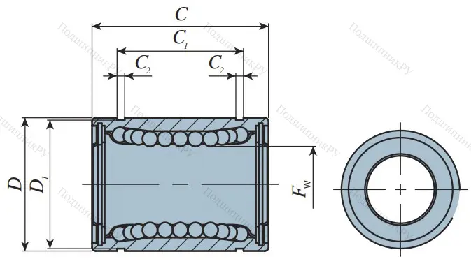 Подшипник LMB 6 UU (IKO)