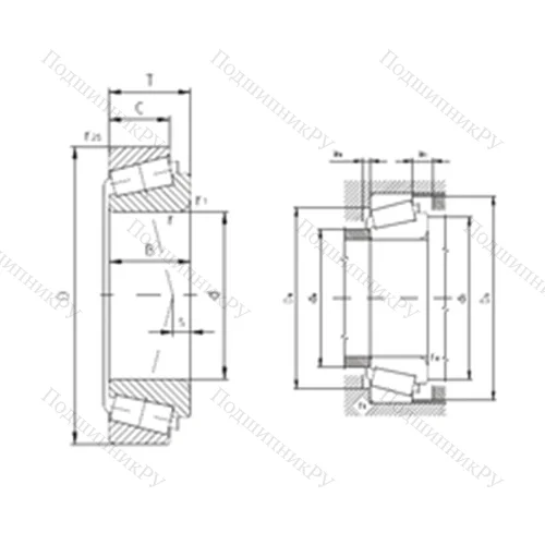 Подшипник роликовый радиально-упорный PLC 65-3