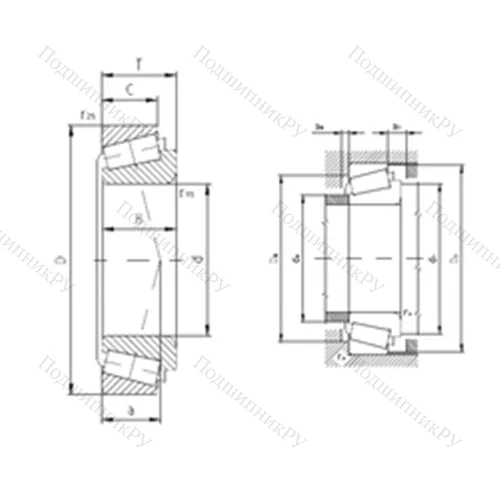 Подшипник роликовый радиально-упорный 30232A