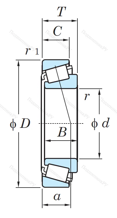 Конический роликовый подшипник 32917 JR