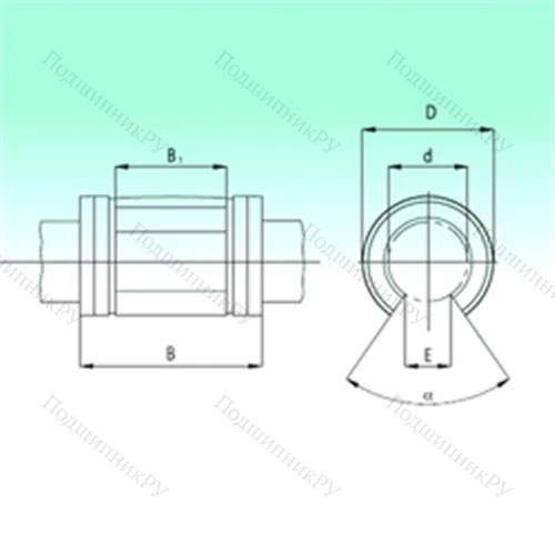 Подшипник шариковый линейный KNO 1232-PP