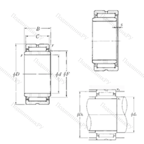 Подшипник игольчатый радиальный MR 13216248+MI-11213248