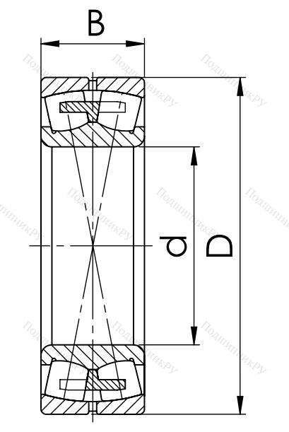 Сферический роликовый подшипник 3622 АМНK (22322 ACMW 33)