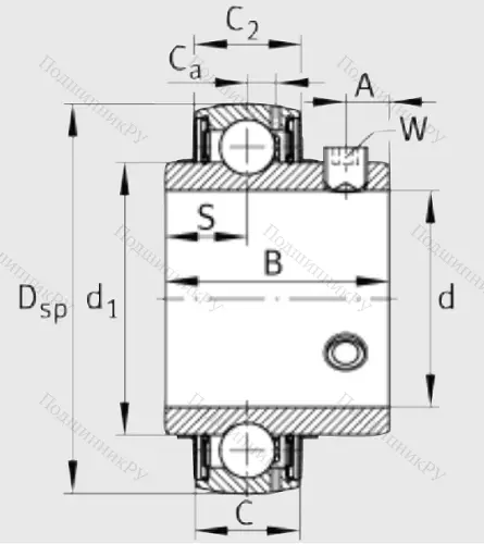 Корпусный подшипник UC 208 в Петрозаводске