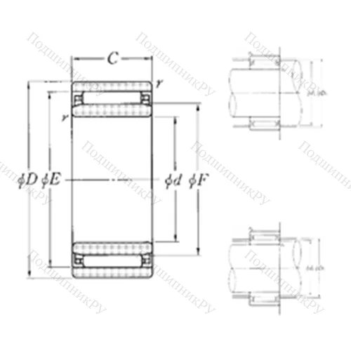 Подшипник игольчатый радиальный NAO-35?50?17