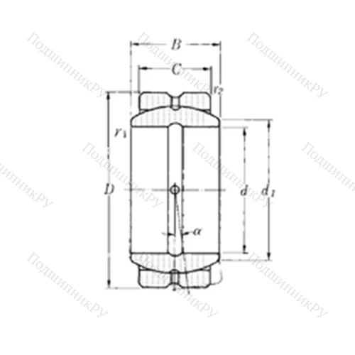 Подшипник скольжения сферический SA 2-68B