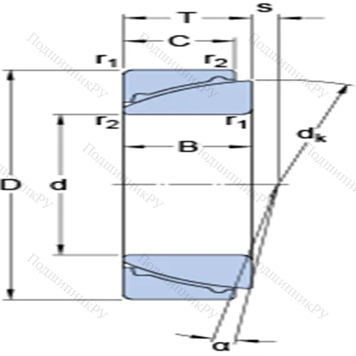 Радиально-упорные сферические подшипники скольжения, не требующие техобслуживания GAC 100 F