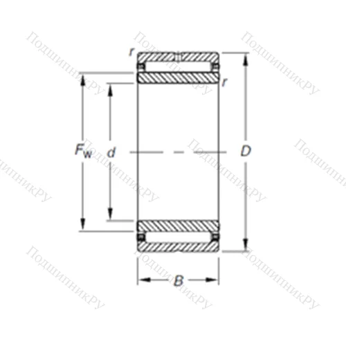 Подшипник игольчатый радиальный NKJS 60