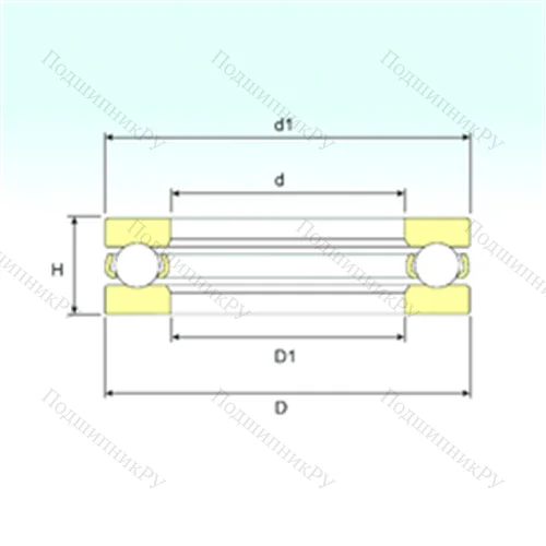 Подшипник шариковый упорный BD 1B 634131
