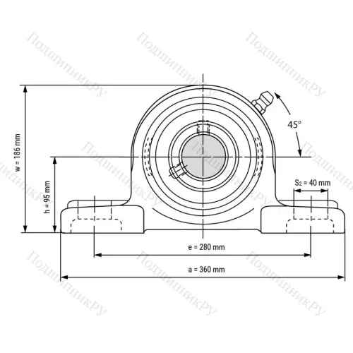 Подшипниковый узел UCP 314 - Вал: 70 мм от производителя  LPZ
