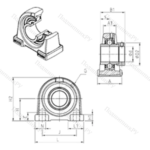 Подшипниковый узел шариковый радиальный EXPA 203