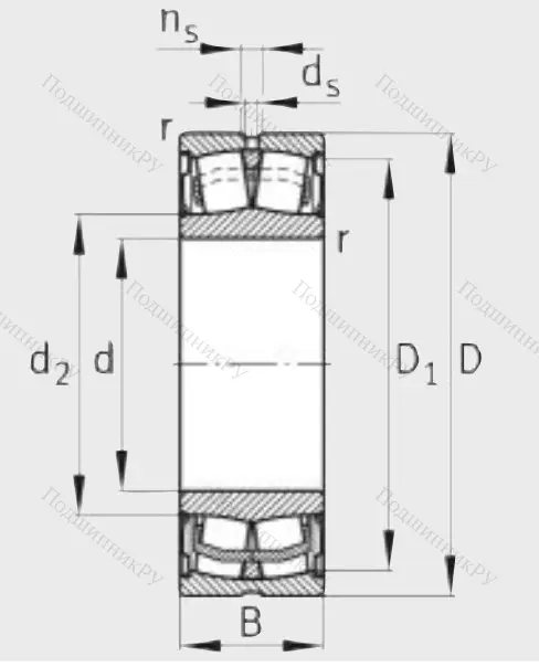 Сферический роликовый подшипник WS 22218 E 1 XL 2RSR (WS 22218 E 1 XL 2RSR)