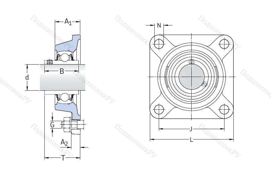 Подшипниковый узел FY 35 TF