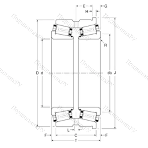 Подшипник роликовый радиально-упорный 126088X/126136XH