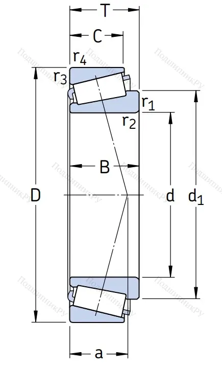 Конический роликовый подшипник 30315 J 2