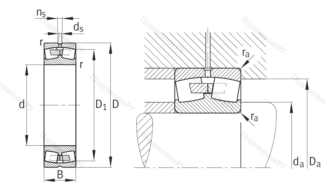 Сферический роликовый подшипник 23264 MB