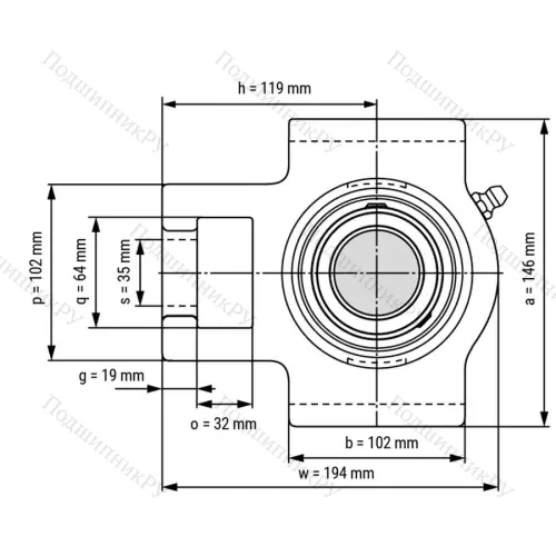 Подшипниковый узел UCT 305 - Вал: 25 мм
