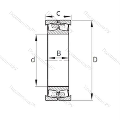 Подшипник роликовый радиальный самоцентрирующийся 579905A