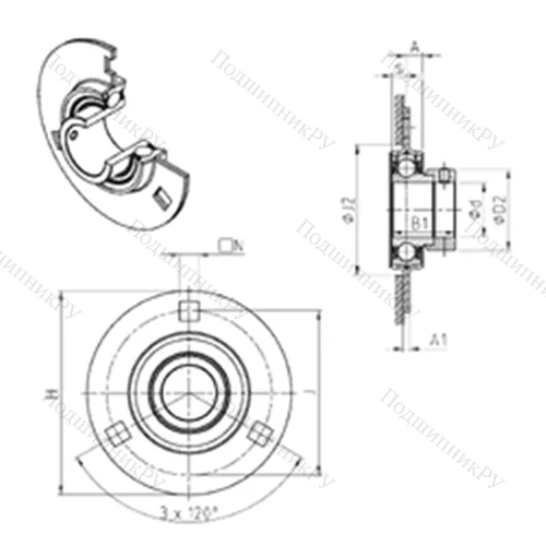 Подшипниковый узел шариковый радиальный ESPF 202