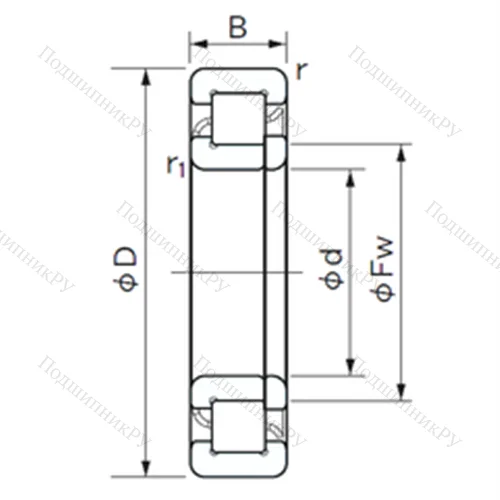 Подшипник роликовый радиальный NUP 203