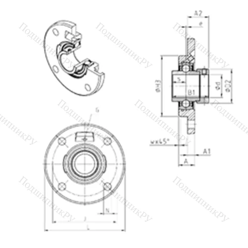 Подшипниковый узел шариковый радиальный EXFCE 202
