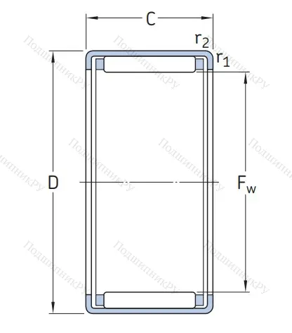 Игольчатый подшипник HK 1312