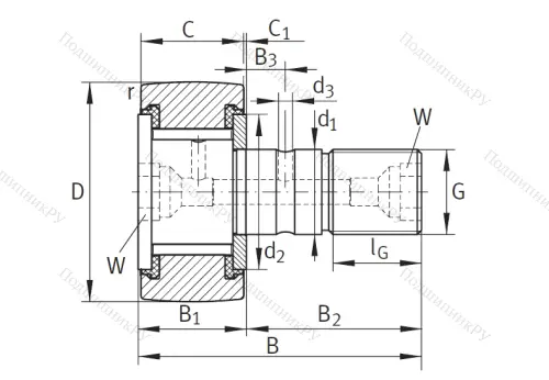 Подшипник KRV 62 PPX от производителя  INA