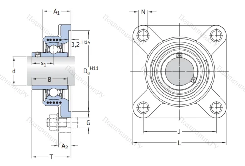 Подшипниковый узел FYK 40 TF в Петрозаводске