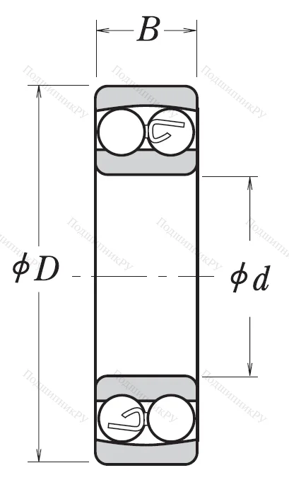Двухрядный шариковый подшипник 1206 TNG C 3 (NSK)