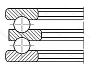 Подшипник  38205 (52205) размер 20/25x47x28