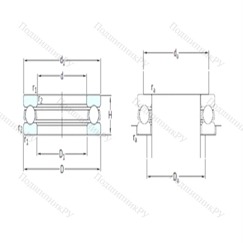 Подшипник шариковый упорный 51411 от производителя  SKF