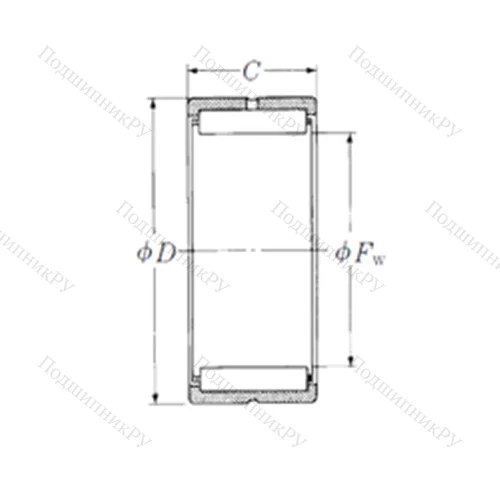 Подшипник игольчатый радиальный HJ-162412